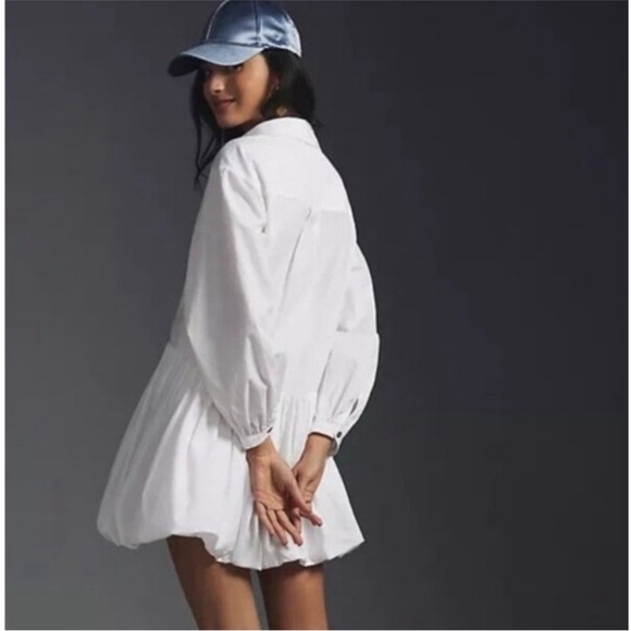 Anthropologie Maeve Bubble-Hem Shirt Dress Size XS - Picture 2 of 12